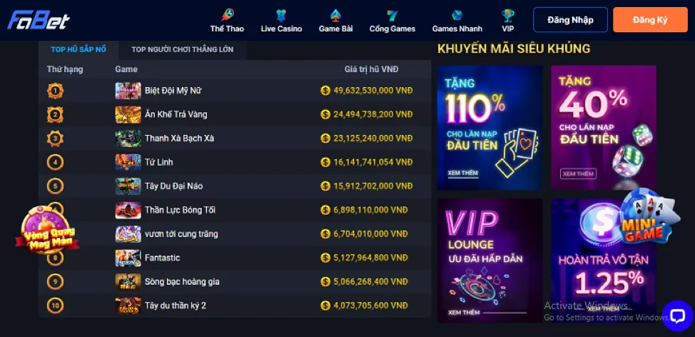 Hoàn trả cược net1 win